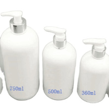 round  empty shampoo pet plastic dispenser 1000 ml 500 ml pump sealing silk screen printing for skin care
